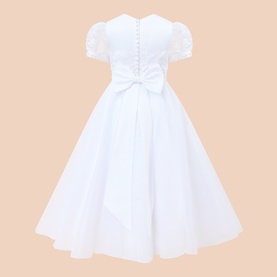 Mikado Satin Organza Communion Dress