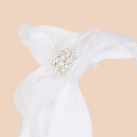 Bow Beaded Communion Headband