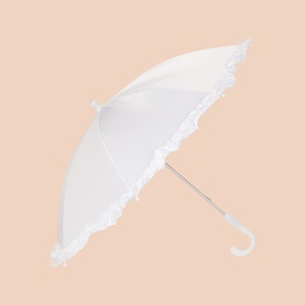 Satin Frilled Communion Umbrella