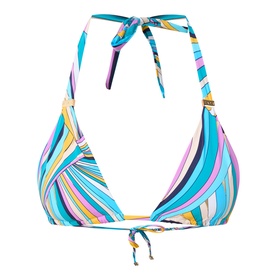 Maia Printed Triangle Bikini Top