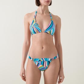 Maia Printed Triangle Bikini Top