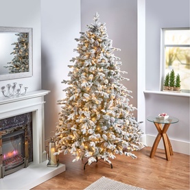 Snowy Dorchester Prelit Christmas Tree 6.5ft