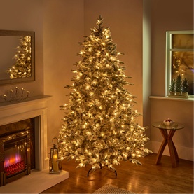 Snowy Dorchester Prelit Christmas Tree 6.5ft