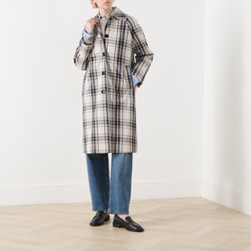 Yasha Check Trench Coat