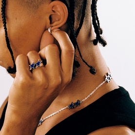 Icon Blue Enamel Ring