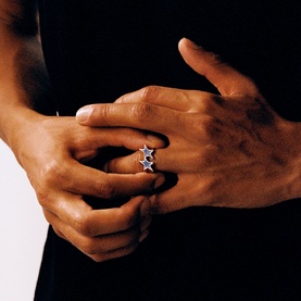 Icon Blue Enamel Ring