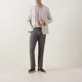 Micro Twill Slim-Leg Trousers