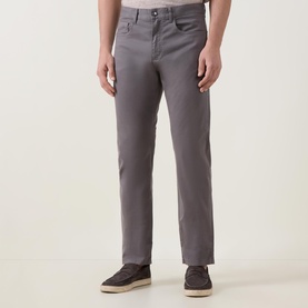 Micro Twill Slim-Leg Trousers