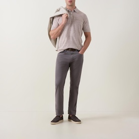 Micro Twill Slim-Leg Trousers