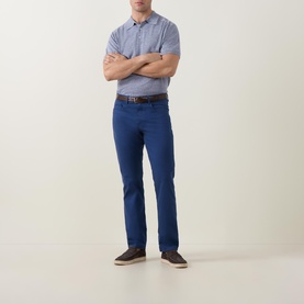 Micro Twill Slim-Leg Trousers