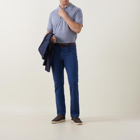 Micro Twill Slim-Leg Trousers