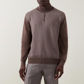 Half-Zip Knitted Sweater