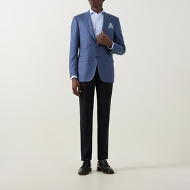 D6 Textured Single-Breasted Blazer