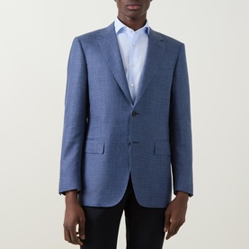 D6 Textured Single-Breasted Blazer