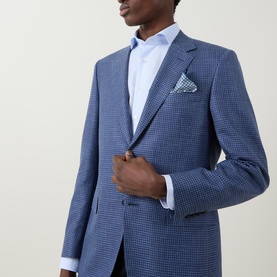 D6 Textured Single-Breasted Blazer