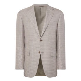 D6 Textured Single Breasted Suit Jacket
