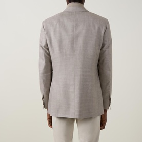 D6 Textured Single Breasted Suit Jacket