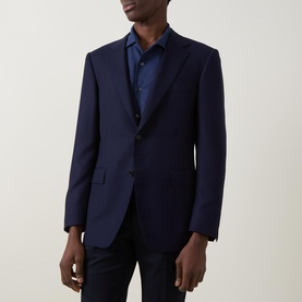 Textured Single Breasted Suit Jacket