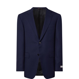 Textured Single Breasted Suit Jacket