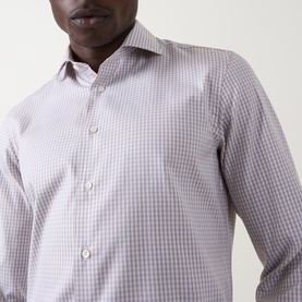 Tonal Check Single Cuff Shirt