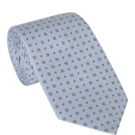 Geometric Floral Silk Tie