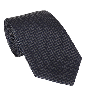 Geometric Weave Silk Tie