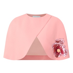 Brandy Sequin Flower Cape
