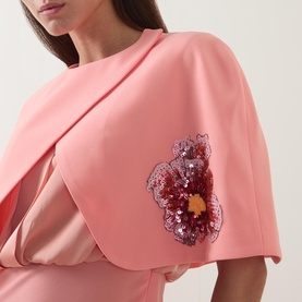 Brandy Sequin Flower Cape