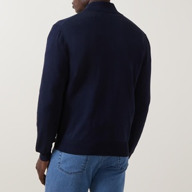Zip-Through Fine Knit Sweater