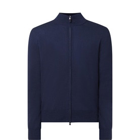 Zip-Through Fine Knit Sweater