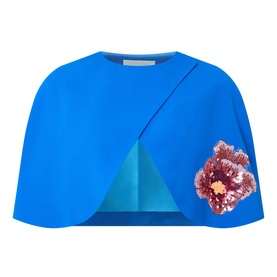 Brandy Sequin Flower Cape