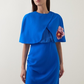 Brandy Sequin Flower Cape