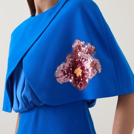 Brandy Sequin Flower Cape