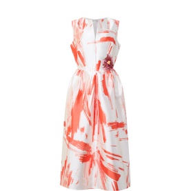 Victoria Sequin Flower Printed Dress