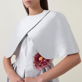 Brandy Sequin Flower Cape