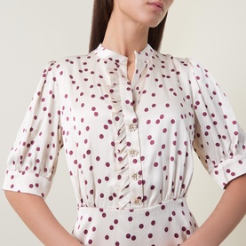Dove Polka Dot Dress