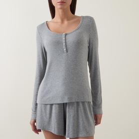 Dream Rib Henley Pyjama Top