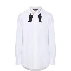 Embellished Tie Shirt