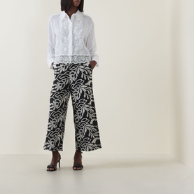Lace Trim Relaxed Shirt
