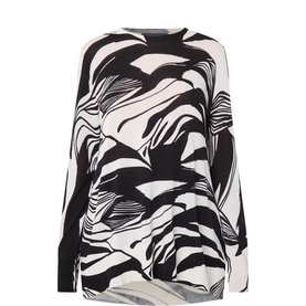 Abstract Monochrome Long Sleeved Top