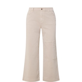 Cropped Straight Leg Trousers