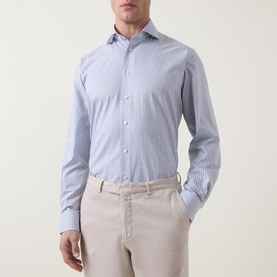 Melang&eacute; Check Print Shirt