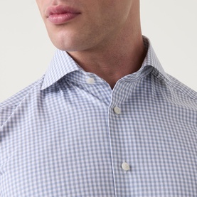 Melang&eacute; Check Print Shirt