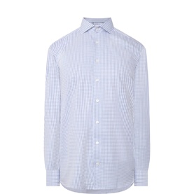 Melang&eacute; Check Print Shirt