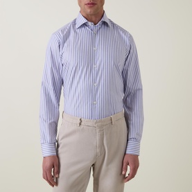 Striped Twill Single Cuff Shirt