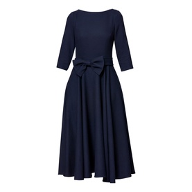 Eva Bow Detail Flared Dress