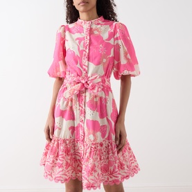 Eve Floral Mini Shirt Dress