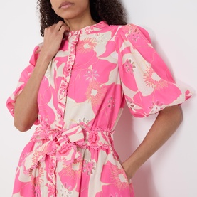 Eve Floral Mini Shirt Dress