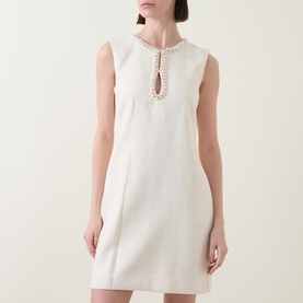 Lucy Pearl Trim Mini Shift Dress