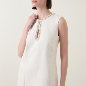 Lucy Pearl Trim Mini Shift Dress